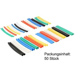 DELOCK Schrumpfschlauch Sortiment 50-teilig farbig Tü
