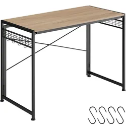 tectake Schreibtisch Paterson klappbar 102x51x77cm  Industrial Holz Hell, Eiche Sonoma