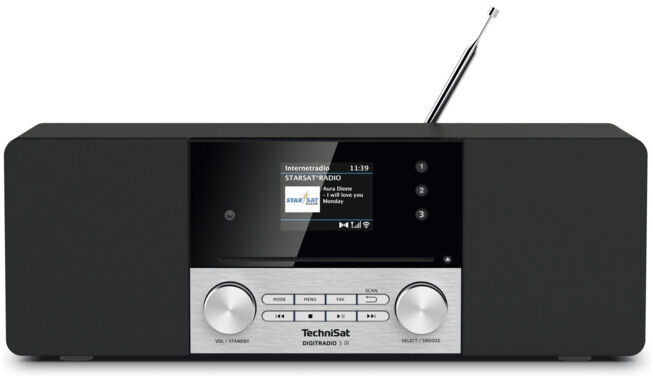 technisat Radio numérique DIGITRADIO3IR DAB+ Bluetooth noir/argent (0000/3956)