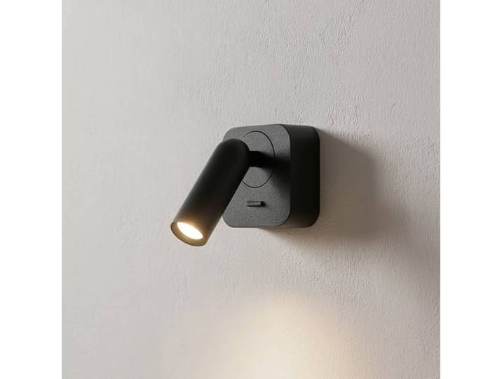 ideal lux Ideal Lux LED-Wandstrahler Bean, schwarz, Breite 7 cm Metall Bean, schwarz, für Wohn- / Esszimmer, Metall, Modern