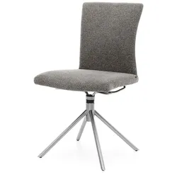 Musterring Stuhl Helmond Stoff Grau Steel
