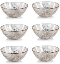 Zodax Chiara Fusion Deep Glass Serving Bowls, Set of 6