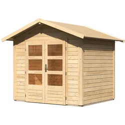 Karibu Gartenhaus Grenada (Talkau) - 28 mm inkl. gratis Expressversand naturbelassen 244 x 204 cm
