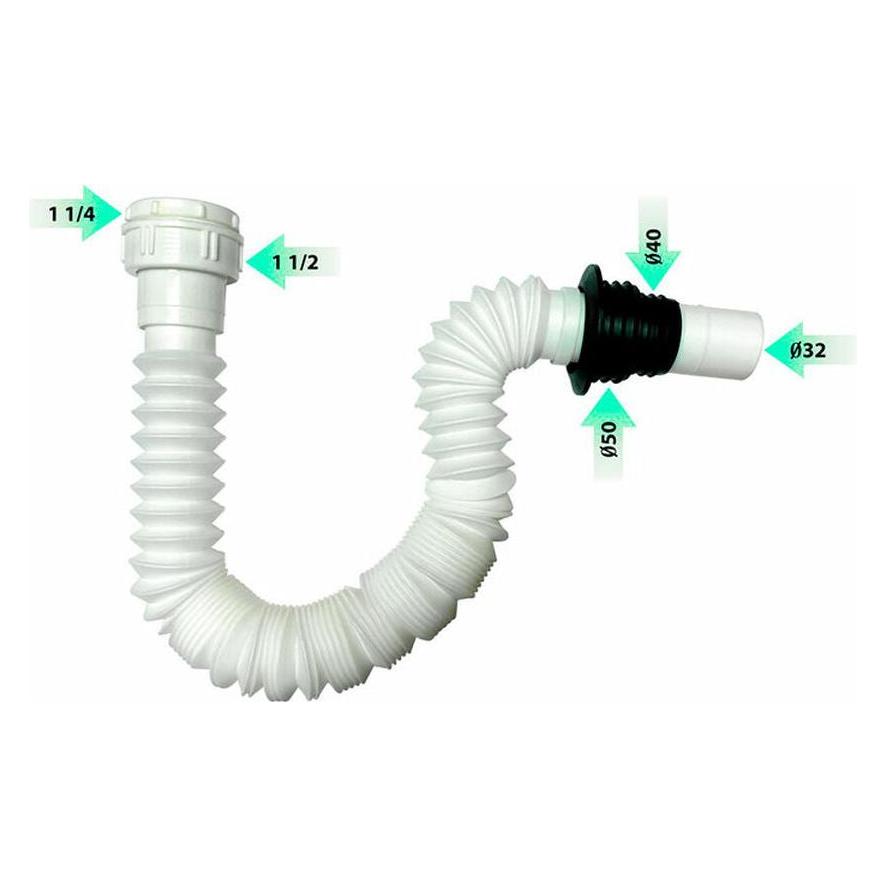 Verhal Multi flexible siphon (1 1/4", 1/2") (60617613)