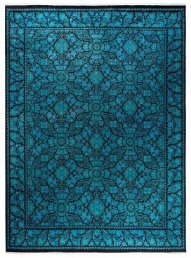 Overton "Fine Vibrance One-of-a-Kind Handmade Area Rug - Blue, 10' 4"" x 13' 5"" - 10' 4"" x 13' 5"""