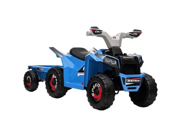 HOMCOM Kinder Quad Elektro 6V Kinderquad Anhänger 1,5-3 Jahre Blau