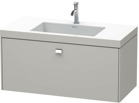 Duravit Brioso c-bonded Waschtisch mit Unterbau BR4602N1007, 100x48cm, Betongrau/Chrom, o. Hahnl.