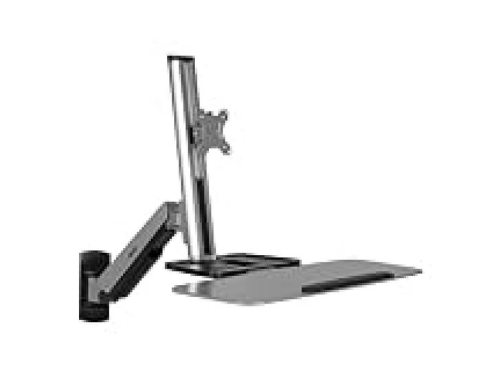 Eaton Tripp Lite Station de Travail Murale Assis-Debout avec Support pour Moniteur 13-32 Pouces, Plateau pour Clavier, Réglage de Hauteur, Design Ergonomique (WWSS1332W)