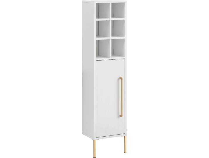 Midischrank SCHILDMEYER Sarah , weiss (weiß), B:30,4cm H:130,6cm T:21,8cm, FSC-zertifizierter Holzwerkstoff, Schränke, Midischrank, Solide Verarbeitung - Dieses Produkt ist in Deutschland gefertigt