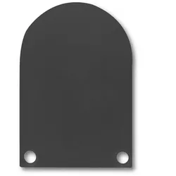 ISOLED Zubehör für SURF24 / DIVE24 mit COVER13 - Aluminium-Endkappe EC50 (2 Stk.), inkl. Schrauben, Schwarz RAL 9005 ISO-113201