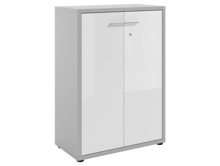 Novel Kommode Texas, Weiß, Hellgrau, Kunststoff, 2 Fächer, 110x40x78.1 cm, Beimöbel erhältlich, Wohnzimmer, Kommoden & Sideboards, Kommoden