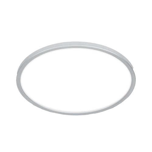 Briloner Pulap LED plafondlamp, rond, mat chroom/wit, IP44 spatwaterdicht, Ø 29 x 4 cm