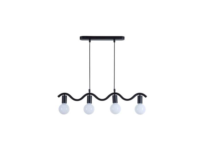 Suspension wama 4 lampes en métal noir