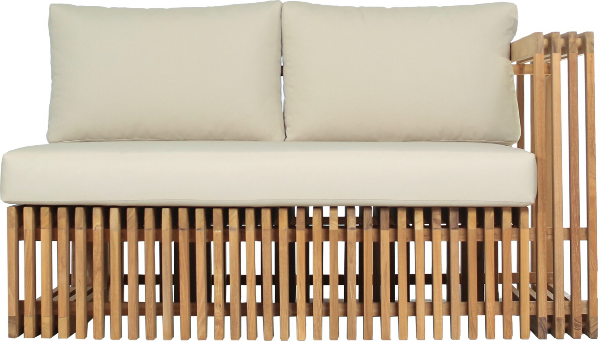 Ecksofa Loppio Outdoor Gartensofa rechts aus Teakholz von Teako Design