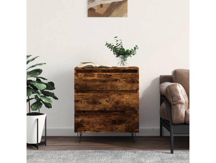 vidaXL Sideboard vidaXL Sideboard Räuchereiche 60x35x70 cm Holzwerkstoff