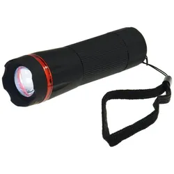 ARCAS 20432 LED-Taschenlampe 1W 60lm 6000K Weiß, Zoom, 100m Reichweite, 3x AAA