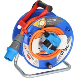Brennenstuhl Kabeltrommel Garant CEE 3 IP44 Camping/Maritim 23+2m blau/orange