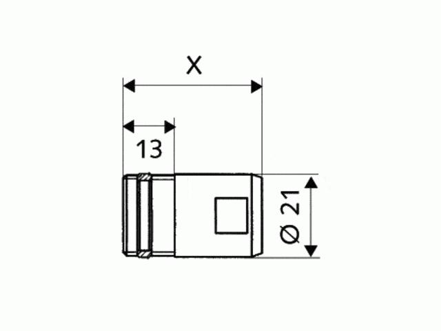 Schell Adapter QUICK Stecktechnik 70mm Schaftlänge 1/2" chrom mit ASAG 007020699