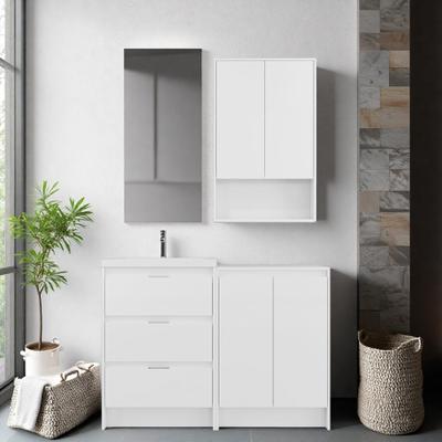 ZWYO HOSIMU "48"" Plywood Bathroom Vanity with Resin Sink, Soft-Closing Drawers & Storage Cabinet Combination for Bathroom"