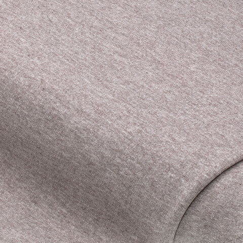 Sweatstoff "Basic" mit weich gerauter Innenseite, helltaupe-melange