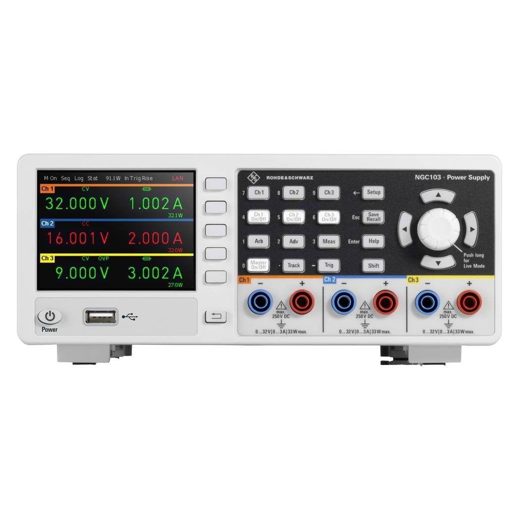 Rohde & Schwarz R&SNGC103-G Labornetzgerät, einstellbar 32 V (max.) 3 A (max.) (3657.2413.03)