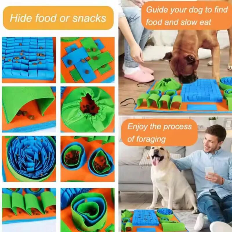 INF Tapis de fouille interactif pour animaux de compagnie pour une alimentation lente et un entraînement