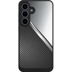 Nivocase Handyhülle für Samsung Galaxy S25 FE Hülle NIVOpure Case Schwarz Carbon Metall Stahl (Samsung Galaxy S25 FE), Smartphone Hülle, Schwarz
