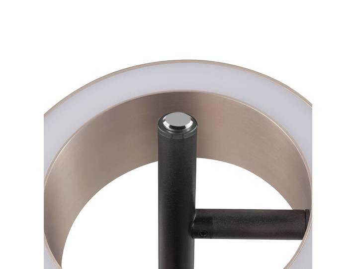 LED-tafellamp Axion, dimbaar, bruin / roest, Woon-/ Eetkamer, metaal, Modern, LED tafellamp