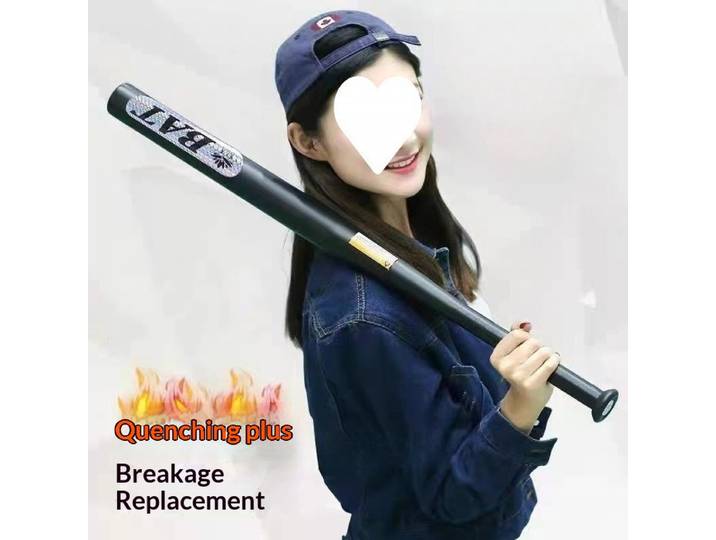 Bâton de baseball en alliage d'aluminium trempé robuste noir, arme de défense personnelle homologuée pour véhicule, club de fer, marché américain et européen