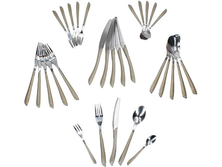 30-delige set BEAUTY compleet bestek voor 6 personen - 6x 805529\, 6x 805536\, 6x 805543\, 6x 805550 & 6x 805567