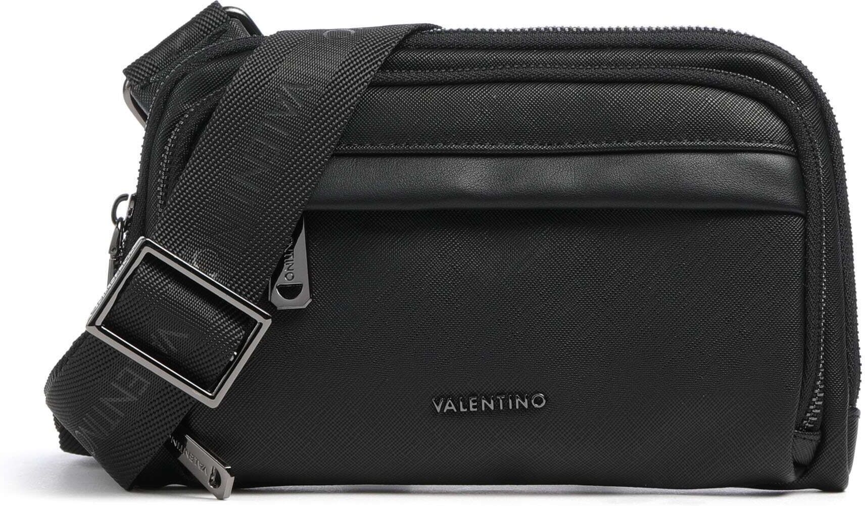 Valentino Bags Karo Umhängetasche aus Leder, schwarz