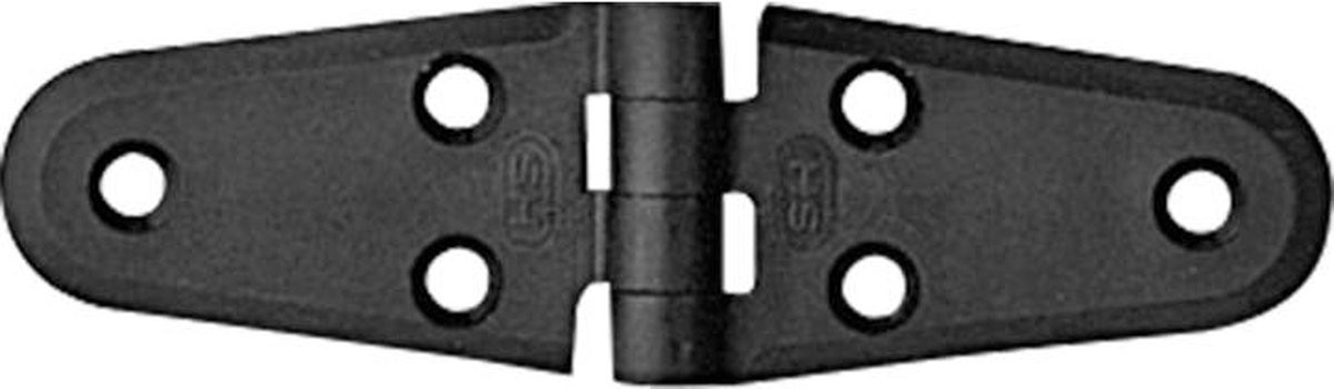 Lalizas Dubbel Ovaal Polyamide Scharnier, Zwart, 100 x 40 x 4,5 mm