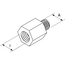 Reduzierstück RD Typ: RD M6/M8 IG M6 / AG M8