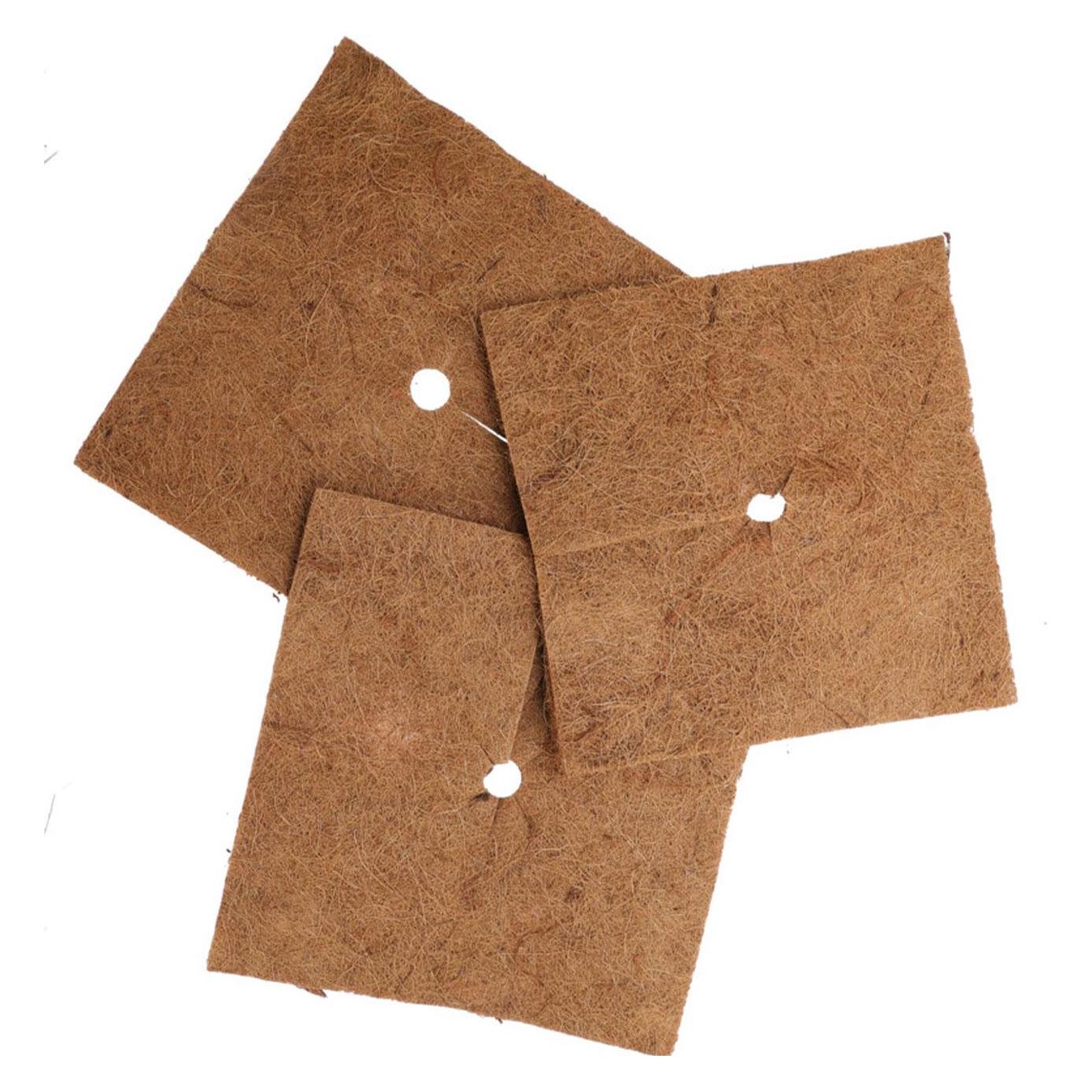 ProGarden Frostschutz-Kokosmatten für Topfpflanzen, quadratisch, 38 x 38 cm, 3er-Set (58288145)