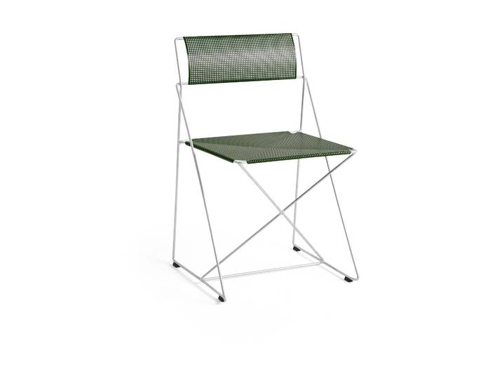 HAY Chaise X-Line Indoor Outdoor Autumn green-hot galvanised
