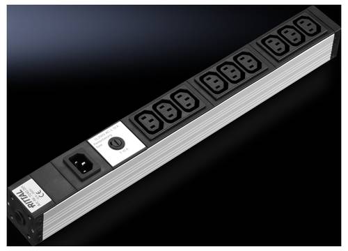 Rittal DK 7240.201 Steckdosenleiste 9-fach, mit Kaltgerätebuchse Aluminium 1 St.