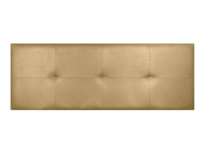 Matris Kopfteil mit Bezug aus Wiener Kunstleder, schlichtes Design, leicht und einfach aufzuhängen, Gold, 190 x 50 x 5 cm, Bett 180 cm