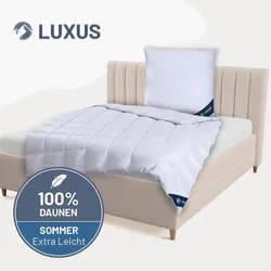 Daunendecke »LUXUS« – 100% Daunen, Größe: 135x200