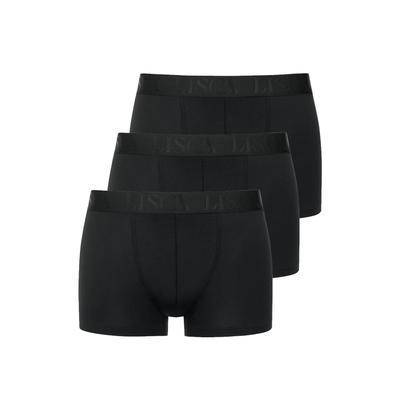 Boxer LISCA "3er Pack Herren Boxer Odysseus", Herren, Gr. L, schwarz, Obermaterial: 47% Baumwolle CO. 47% Modal CMD. 6% Elasthan EL., Unterhosen