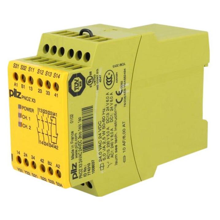 Pilz Sicherheitsrelais PNOZ X3 (PNOZ X3 110VAC 24VDC 3n/o 1n/c 1so)
