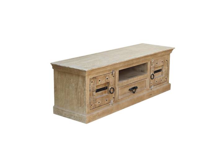 Mid.you Lowboard, Natur, Holz, Mangoholz, massiv, 2 Fächer, 1 Schublade(n) Schubladen, 150x50x45 cm, Holzmöbel, Kleinmöbel Holz, Holzkommoden, Lowboards Holz
