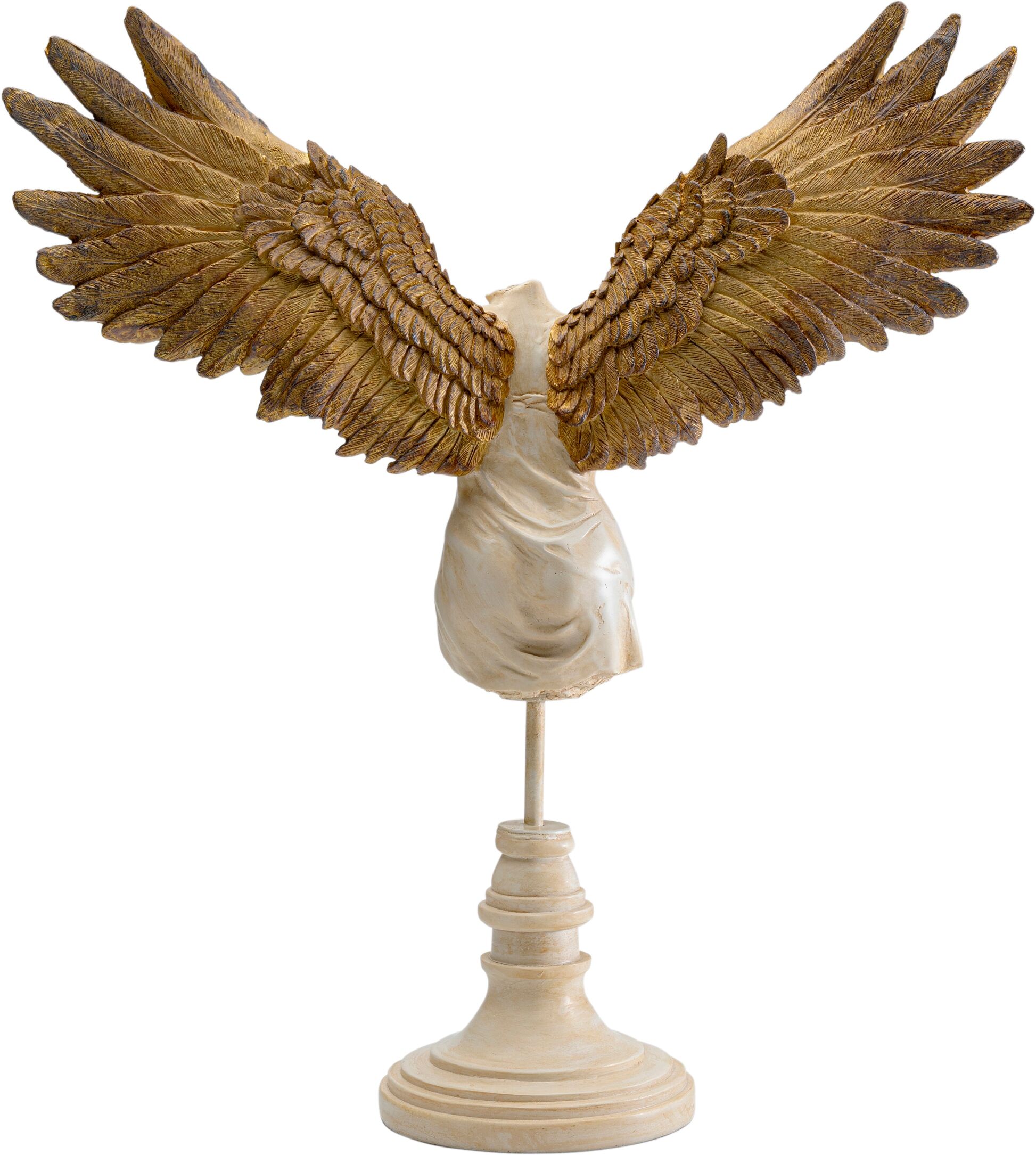 Dekofigur KARE DESIGN "Deko Figur Guardian Angel Female", bunt (mehrfarbig), B:46,5cm H:41,5cm T:14cm, Polyresin, Dekofiguren, Dekofigur mehrfarbig B/H/T: 46,5cm x 41,5cm x 14cm