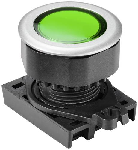 TRU COMPONENTS TC-10343976 S3PFU-P3G Drucktaster Knopf Grün (transparent)