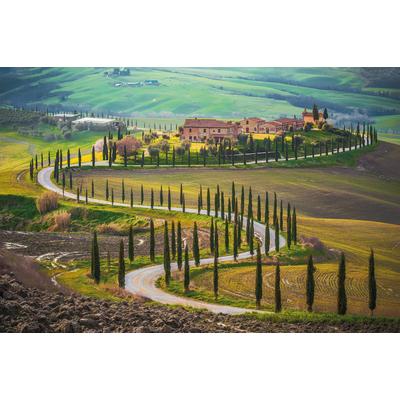 Fototapete PAPERMOON "Fields in Tuscany", bunt, B:3m L:2,23m, Vlies, Tapeten