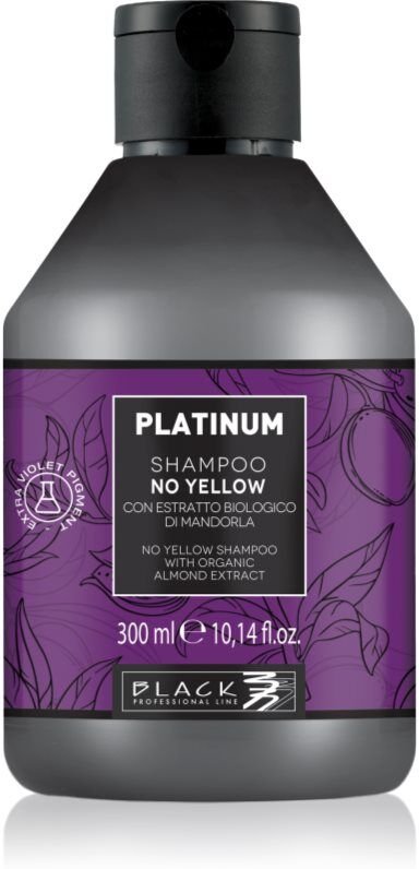 Black Professional Line Line Platinum No Yellow Shampoo Sulphate-Free Shampoo neutralising yellow tones 300 ml