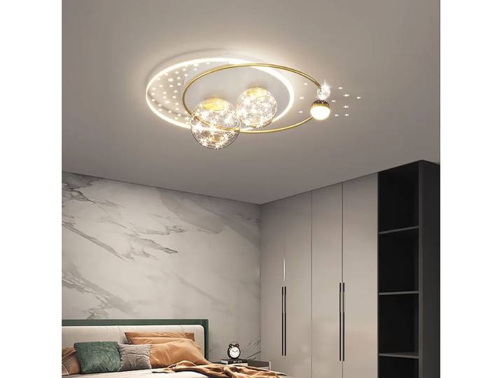 Plafonnier enfant ciel étoilé nordique, à intensité variable, pour chambre d'enfant, chambre de bébé, décoration minimaliste