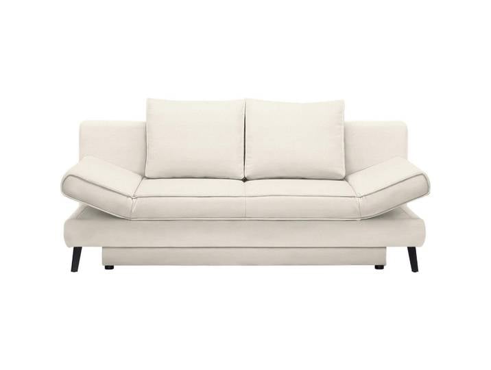 Novel Schlafsofa Sidney, Natur, Metall, Uni, Füllung: Schaumstoff, 200x85x90 cm, Stoffauswahl, Wohnzimmer, Sofas & Couches, Schlafsofas, Schlafsofas mit Bettkasten