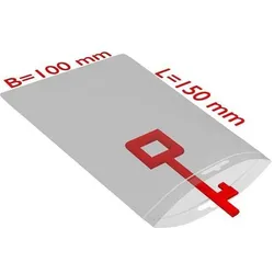 Transpak, Verpackungsmaterial, Druckverschlussbeutel m.Eurolochung Masse 100x150mm Stärke 50μ PE transparent