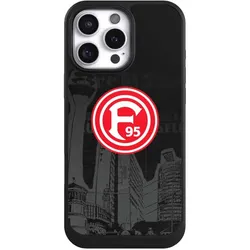 Nivocase Hülle für Apple iPhone 16 Pro Max Handyhülle NIVOcore Case Schwarz Fortuna Düsseldorf Logo (Apple iPhone 16 Pro Max), Smartphone Hülle, Schwarz