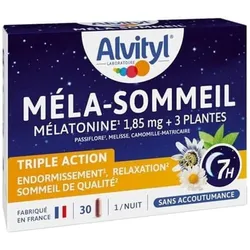 Alvityl, Schlaftherapie, Mela-Sleep Melatonin with 3 Plants and Vitamin B6 Triple Action